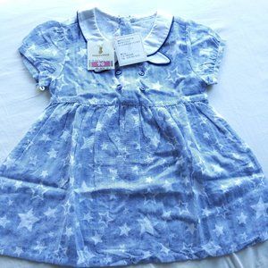 BNWT Star printed dress for a toddler (90cm /2T)